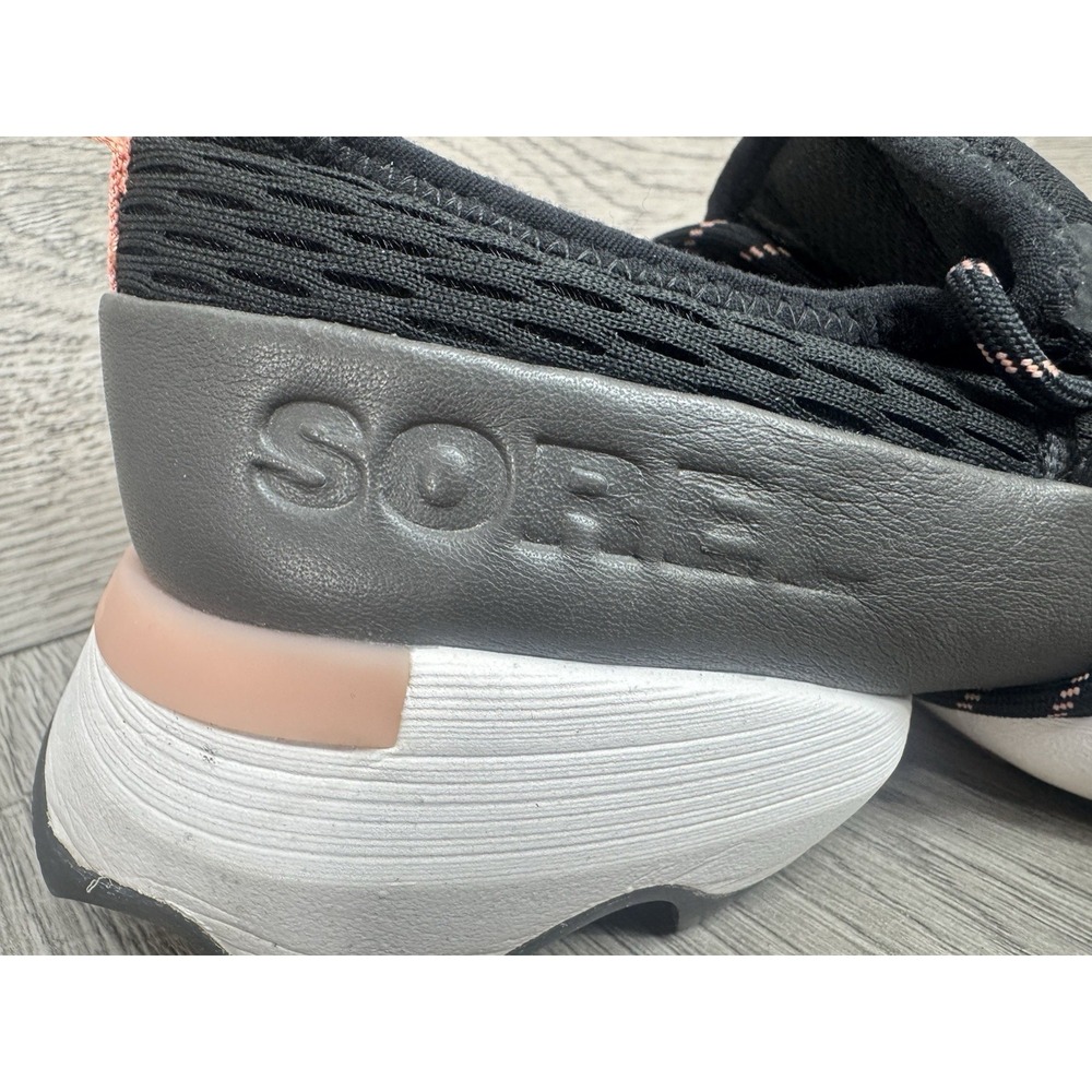 Sorel Kinetic Impact Black White Lace Running Shoes Womens Size 7 LL4918-010 - Picture 10 of 11